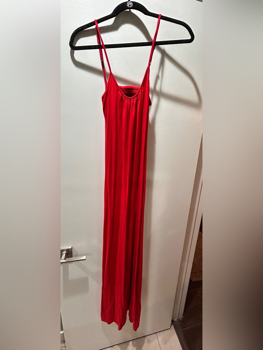 Express Red Maxi Skirt with Spaghetti Straps